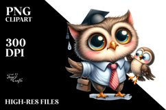 Funny Owl Clipart Product Image 1