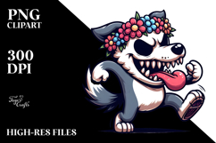 Aggresive Animal Skull PNG Product Image 2