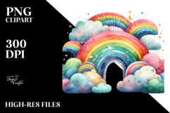 Colorful Rainbow Clouds PNG Product Image 2