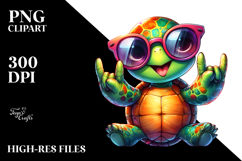Funny Turtle Rocker PNG Product Image 2