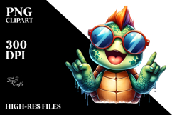 Funny Turtle Rocker PNG Product Image 2