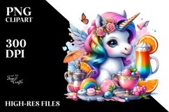 Colorful Unicorn in Speakeasy, PNG Product Image 1