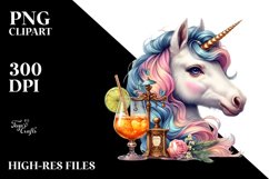 Colorful Unicorn in Speakeasy, PNG Product Image 3