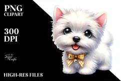 Adorable West Highland White Terrier, PNG Product Image 2