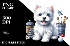Cute West Highland White Terrier PNG Product Image 2