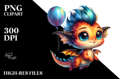 Vibrant Baby Dragon, PNG Product Image 2