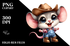 Baby Mouse with Hat and Boots Clipart Product Image 2