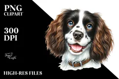 Happy English Springer Spaniel, PNG Product Image 2
