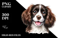 Watercolor Cute English Springer Spaniel PNG Product Image 2