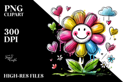 Scribbled Flower PNG Product Image 2