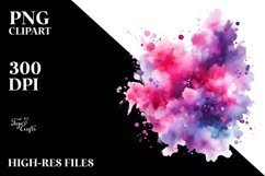 Colorful Magenta Watercolor Background with Splash Product Image 3