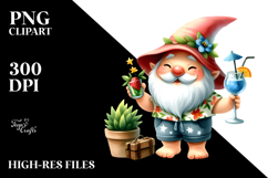 Whimsical Gnome Drinking a Cocktail Product Image 2