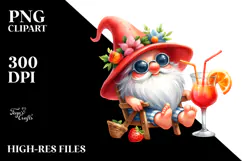Cute Gnome Summer Cocktail PNG Product Image 2