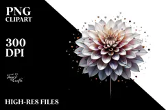 Dahlia, Watercolor PNG Product Image 2
