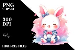 Vibrant Rabbit in Sailor PNG Product Image 2