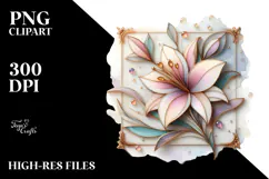 Glossy Wooden Lily Stained PNG Product Image 2