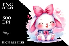 Vibrant Rabbit in Sailor PNG Product Image 2