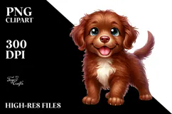 Happy Baby Cartoon Chesapeake Bay Retriever, Transparent PNG Product Image 2