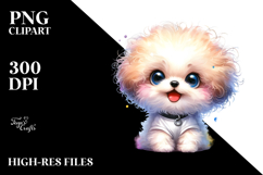 Watercolor Cute Bichpoo PNG Product Image 2
