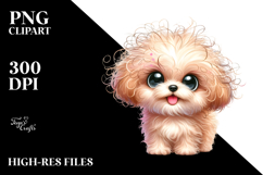 Cute Bichpoo Watercolor Art,Transparent PNG Product Image 2