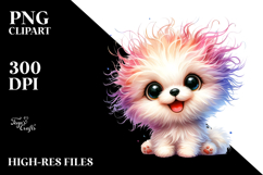 Watercolor Cute Bichpoo PNG Product Image 2