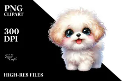 Cute Bichpoo with Crazy Furr, Transparent PNG Product Image 2