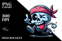 Goofy Cartoon Suggar Skull PNG Product Image 2