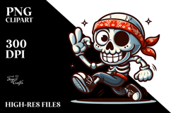 Goofy Cartoon Suggar Skull PNG Product Image 2