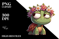 Silly Cartoon Turtle PNG Product Image 2