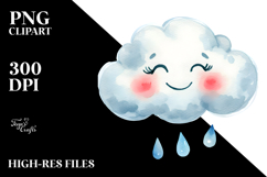 Whimsical Smiling Cloud, Transparent PNG Product Image 2