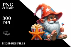Pastel Gnome Beach Wear | Sublimation Clipart Product Image 3