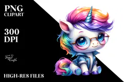 Vibrant Baby Unicorn PNG Product Image 2