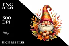Vibrant Autumn Gnome, Transparent PNG Product Image 1