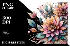 Wooden Stained Zinnia Clipart Product Image 3