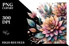Wooden Stained Zinnia Clipart Product Image 3