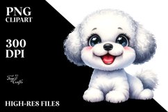 Funny Bichon Frise Baby Clipart Product Image 1