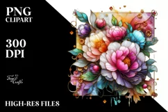 Watercolor Luxury Flower Splash Clipart Product Image 1
