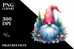 Washed Vibrant Winter Gnome, Transparent PNG Product Image 3
