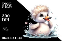 Energetic Baby Swan PNG Product Image 2