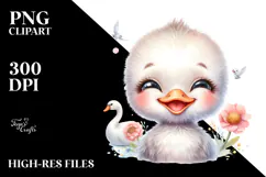 Cute Baby Swan PNG Product Image 2