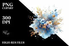 Colorful Blueis Watercolor Splash | Summer Clipart Product Image 1