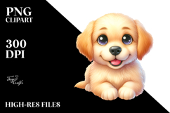 Baby Golden Retriever, Watercolor PNG Product Image 2