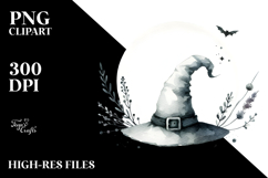 Watercolor Halloween Hat PNG Product Image 2
