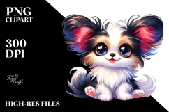 Baby Papillon Watercolor Cute PNG Product Image 2