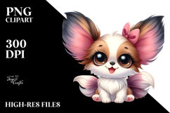 Cute Baby Cartoon Papillon PNG Product Image 2