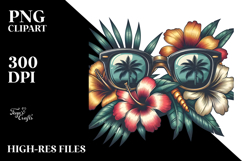 Vintage Tropical Flower Sunglasses, 20 oz Tumbler Product Image 2