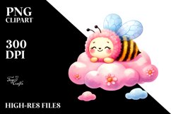 Smiling Cute Baby Bee PNG Product Image 2
