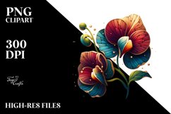 Watercolor Stained Sweet Pea | Clipart Product Image 3