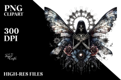 Detailed Gothic Fairy Watercolor PNG Product Image 2