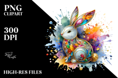 Colorful Bunny PNG Product Image 2